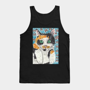 Calico cat  watercolor painting Tank Top